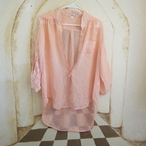 Chiffon peach shirt